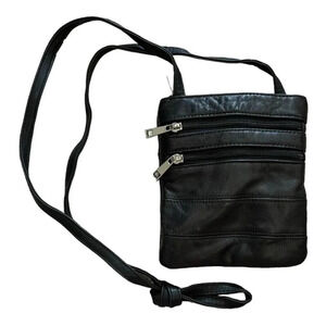 Wilsons Leather Black Mini Leather Crossbody Bag